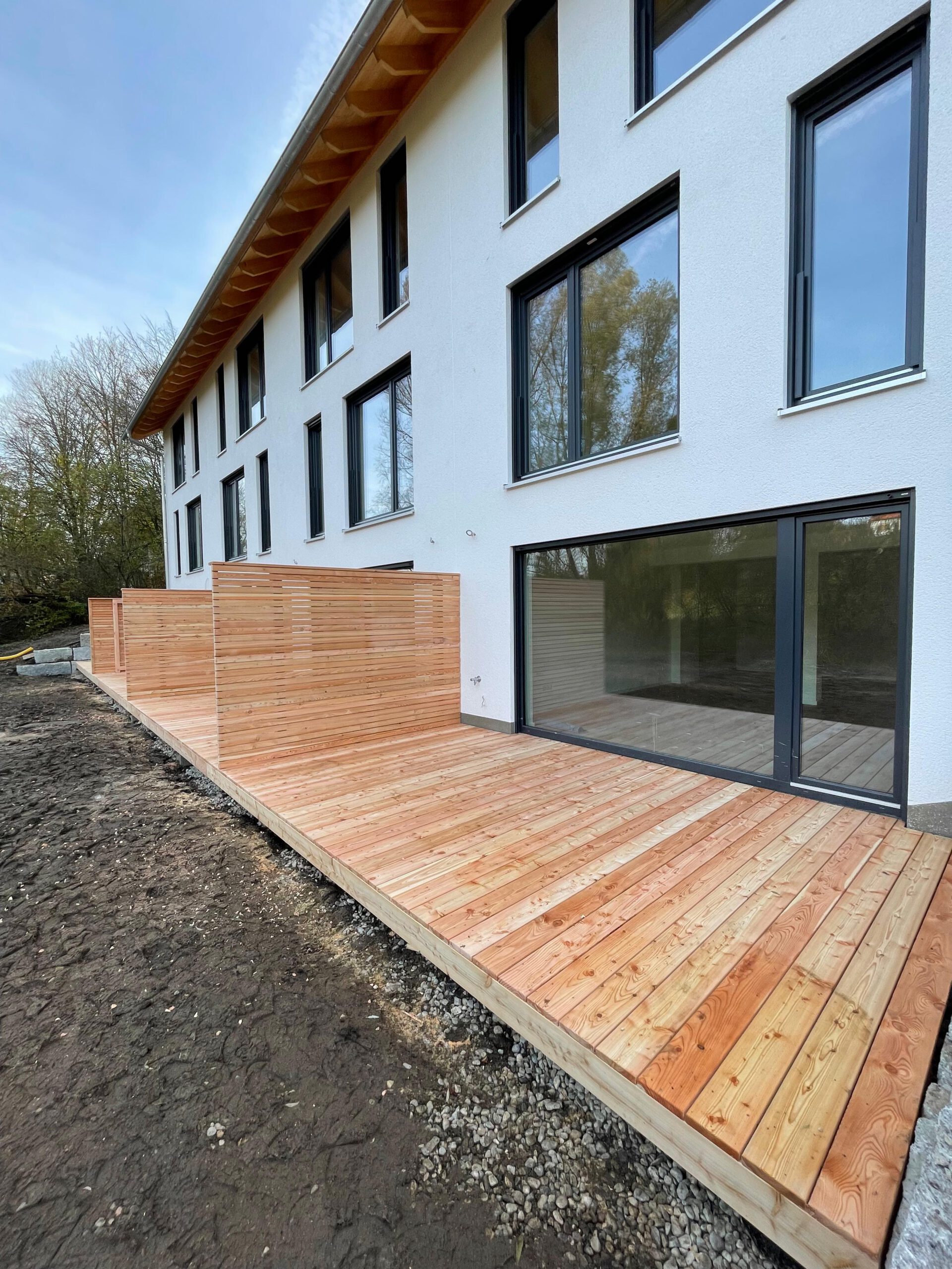 Terrassen Gelander Holz Modern