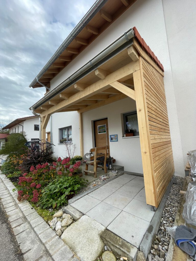 holz überdachung grafing
